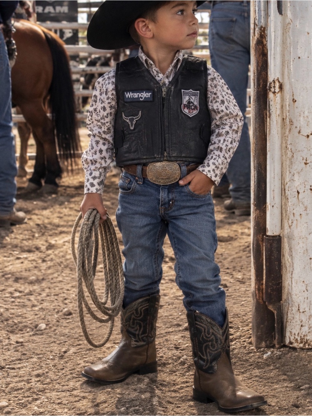Kids Brown Cowboy Boots - Wrangler